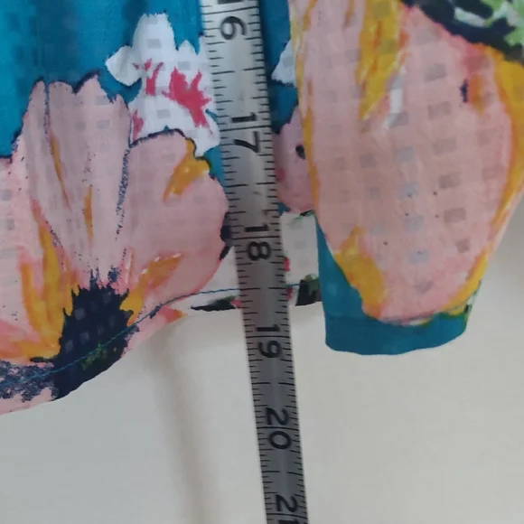 3/35 babydoll Floral Bustier Tank Top Lace up Sz S colorful Romantic - Picture 11 of 12